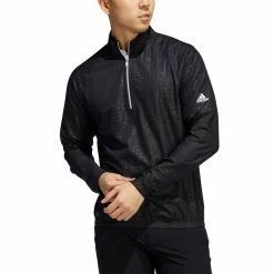 Adidas 2022 Deboss Quarter Zip Pullover -Shoes Popular Store adidas 2022 deboss quarter zip pullover black back itempicture