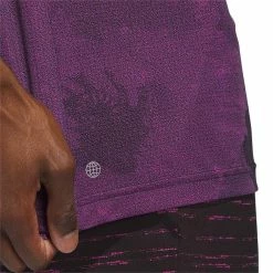 Adidas Flower Mesh Polo -Shoes Popular Store adidas 2023 flower mesh polo black lucid fuchsia detail1 itempicture