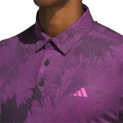 Adidas Flower Mesh Polo -Shoes Popular Store adidas 2023 flower mesh polo black lucid fuchsia detail2 itempicture