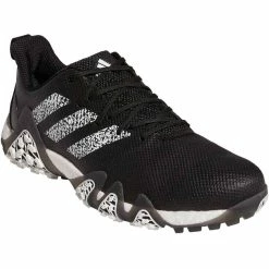 Adidas Codechaos 22 Golf Shoes Black/White/Grey Five -Shoes Popular Store adidas codechaos 22 golf shoes black white grey five front itempicture