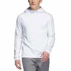 Adidas 3-Stripes COLD.RDY Hoodie -Shoes Popular Store adidas fw22 3 stripes cold rdy hoodie white front itempicture