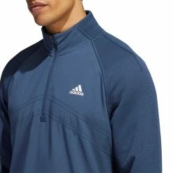 Adidas Fleece Quarter Zip Pullover -Shoes Popular Store adidas fw22 fleece quarter zip pullover crew navy collar detail itempicture