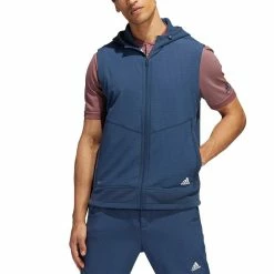 Adidas Hoodie Vest -Shoes Popular Store adidas fw22 hoodie vest crew navy front itempicture