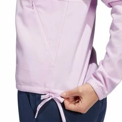 Adidas Women's Emboss Quarter-Snap Pullover -Shoes Popular Store adidas fw22 womens emboss quarter snap pullover bliss lilac bottom detail itempicture