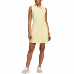 Adidas Women's Go-To Golf Dress 10 Adidas Women's Go-To Golf Dress -Shoes Popular Store adidas fw22 womens go to golf dress almost yellow front itempicture