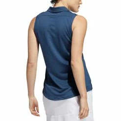 Adidas FW22 Women's Textured Sleeveless Polo 11 Adidas FW22 Women's Textured Sleeveless Polo -Shoes Popular Store adidas fw22 womens textured sleeveless polo crew navy back itempicture