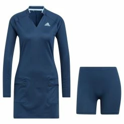 Adidas Women's Warp Knit Golf Dress -Shoes Popular Store adidas fw22 womens warp knit golf dress crew navy laydown itempicture