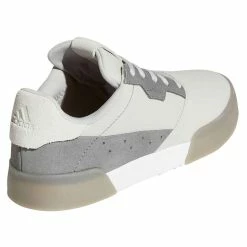 Adidas Juniors AdiCross Retro Golf Shoes Grey/White -Shoes Popular Store adidas juniors adicross retro golf shoes grey white heel angle