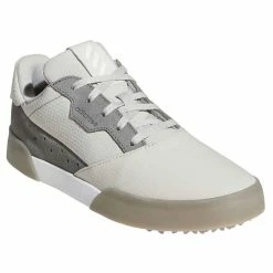 Adidas Juniors AdiCross Retro Golf Shoes Grey/White -Shoes Popular Store adidas juniors adicross retro golf shoes grey white toe angle