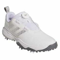 Adidas Juniors Codechaos 22 BOA Golf Shoes White/Silver/Grey Two -Shoes Popular Store adidas juniors codechaos 22 boa golf shoes white silver grey two front itempicture