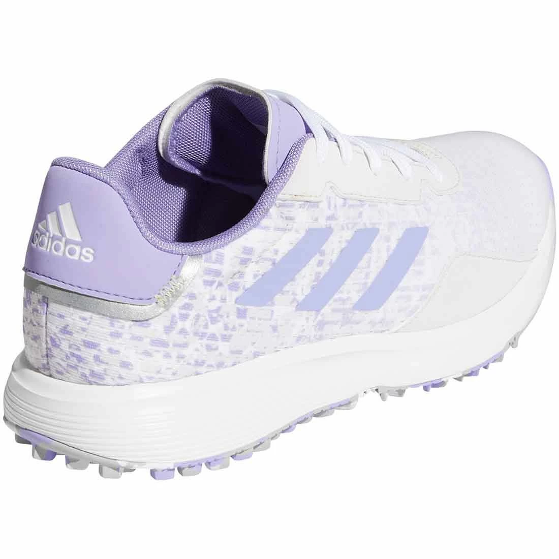 Adidas Juniors S2G Spikeless Golf Shoes White/Almost Lime/Light Purple 4 Adidas Juniors S2G Spikeless Golf Shoes White/Almost Lime/Light Purple - Image 4
