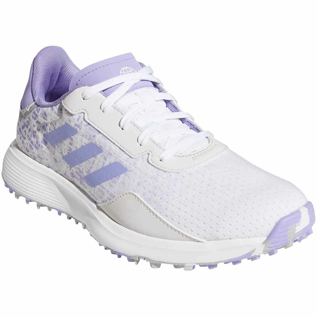 Adidas Juniors S2G Spikeless Golf Shoes White/Almost Lime/Light Purple 3 Adidas Juniors S2G Spikeless Golf Shoes White/Almost Lime/Light Purple - Image 3
