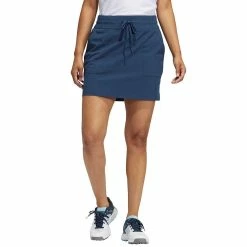 Adidas S21 Women's Go-To 16-inch Skort -Shoes Popular Store adidas s21 womens go to 16 inch skort crew navy on model itempicture