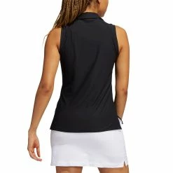 Adidas S21 Women's Go-To Sleeveless Polo 9 Adidas S21 Women's Go-To Sleeveless Polo -Shoes Popular Store adidas s21 womens go to sleeveless polo black back itempicture