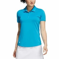 Adidas S21 Women's Ultimate365 Solid Short Sleeve Polo -Shoes Popular Store adidas s21 womens ultimate365 solid short sleeve polo sonic aqua model itempicture