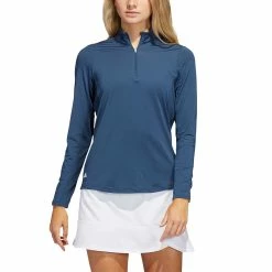 Adidas Women's Ultimate365 Sun Protection Pullover -Shoes Popular Store adidas ss22 womens ultimate365 sun protection pullover crew navy itempicture