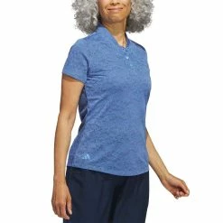 Adidas Women's Jacquard Polo -Shoes Popular Store adidas ss23 womens jacquard polo blue fusion side itempicture