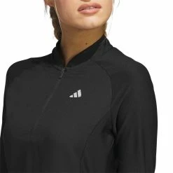 Adidas Women's Long Sleeve Golf Dress -Shoes Popular Store adidas ss23 womens long sleeve golf dress black detail2 itempicture