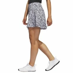 Adidas Women's Printed 16 Inch Skort -Shoes Popular Store adidas ss23 womens printed 16 inch skort black white side itempicture