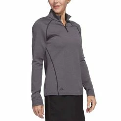 Adidas Women's Quarter Zip Pullover -Shoes Popular Store adidas ss23 womens quarter zip pullover black side itempicture