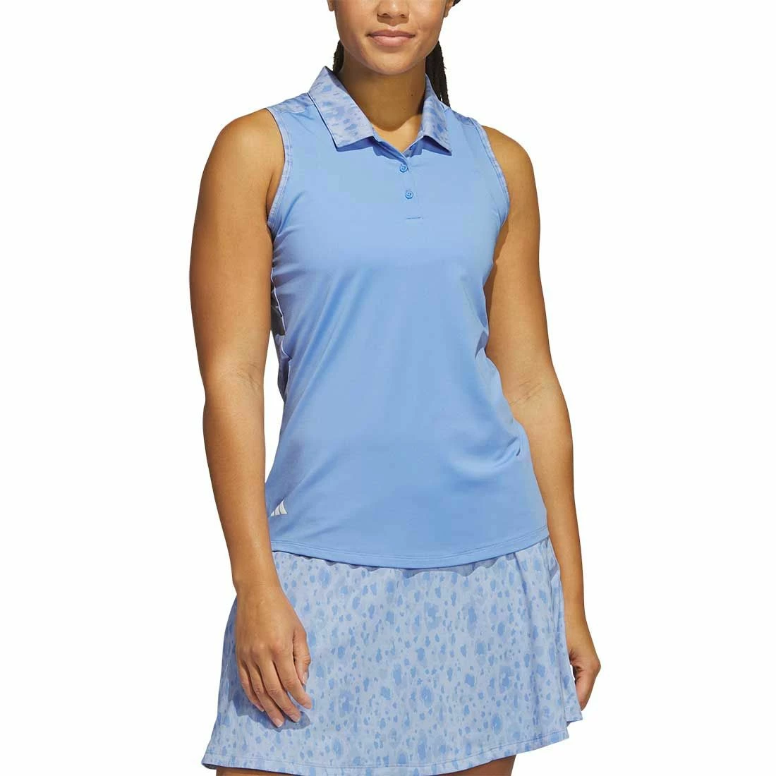 Adidas Women's Ultimate365 Printed Sleeveless Polo 1 Adidas Women's Ultimate365 Printed Sleeveless Polo