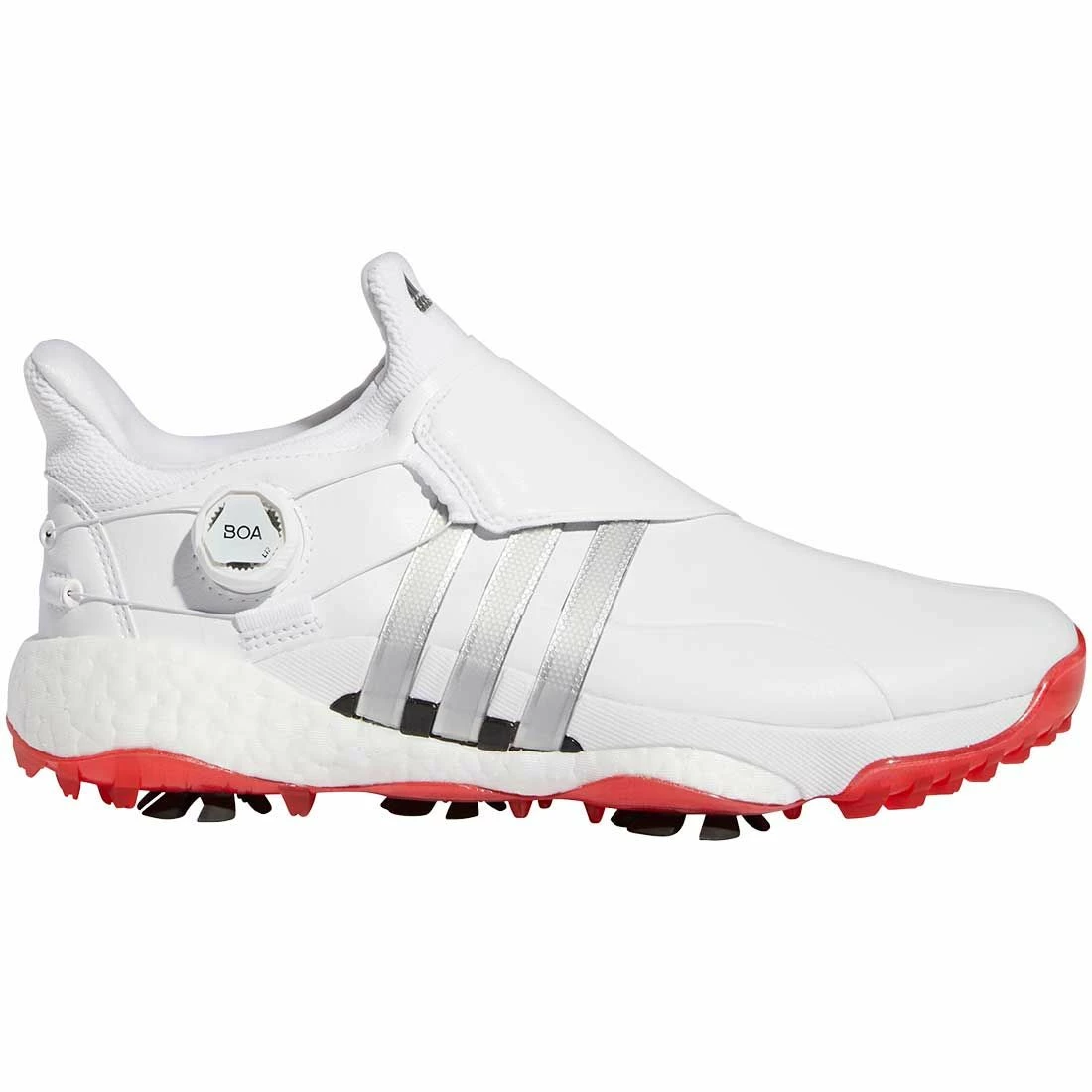 Adidas Tour360 Infinity BOA Golf Shoes White/White/Vivid Red 1 Adidas Tour360 Infinity BOA Golf Shoes White/White/Vivid Red