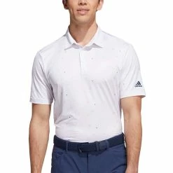 Adidas 2022 Ultimate365 Allover Print Polo -Shoes Popular Store adidas ultimate365 allover print polo white bliss lilac itempicture