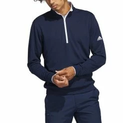 Adidas UPF Quarter Zip Pullover -Shoes Popular Store adidas upf quarter zip pullover collegiate navy model itempicture