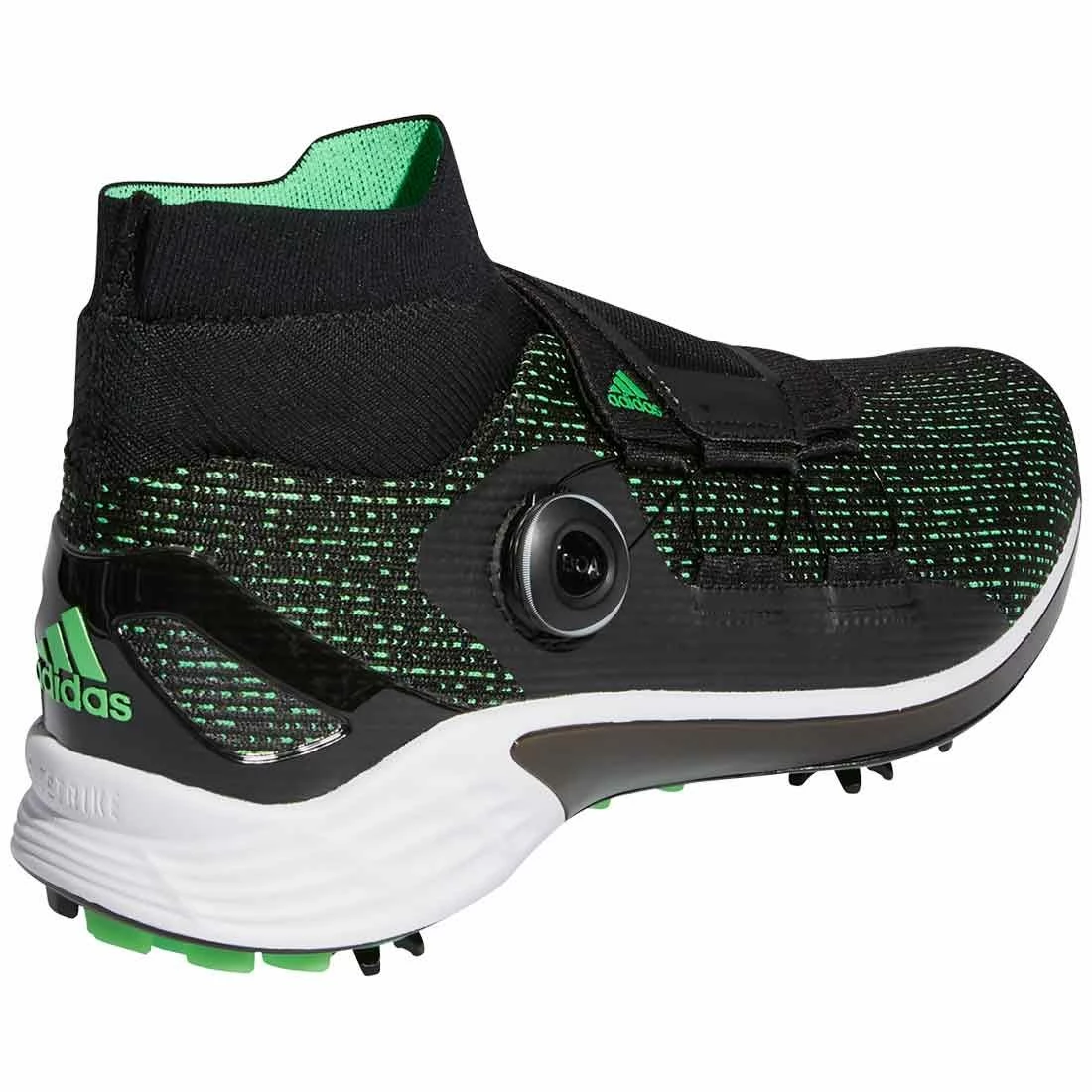 Adidas ZG21 Motion BOA Golf Shoes Black/Green 5 Adidas ZG21 Motion BOA Golf Shoes Black/Green - Image 5