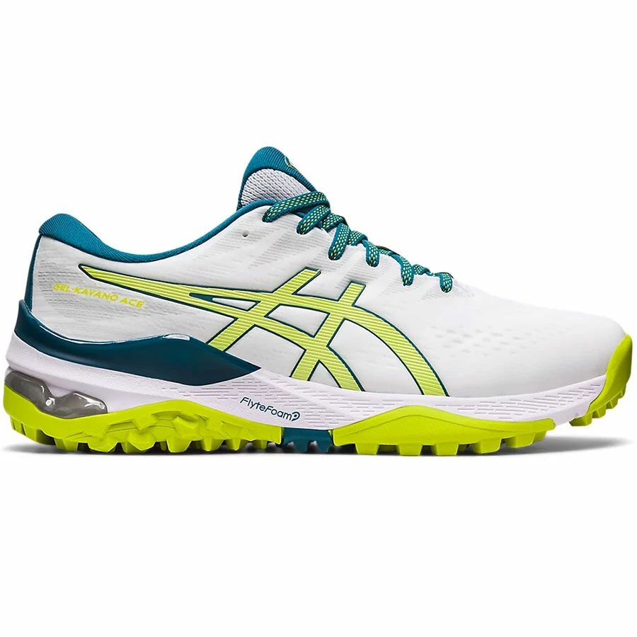 Asics Gel-Kayano Ace Golf Shoes White/Neon Lime 1 Asics Gel-Kayano Ace Golf Shoes White/Neon Lime