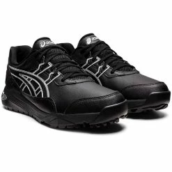 Asics Gel-Preshot Golf Shoes Black/Black -Shoes Popular Store asics gel preshot golf shoes black black front itempicture