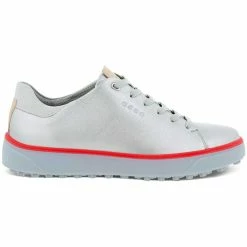 Ecco Women's Golf Tray Laced Golf Shoes Silver