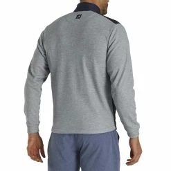 FootJoy Full Zip Hybrid Jacket -Shoes Popular Store footjoy full zip hybrid jacket navy heather grey back itempicture