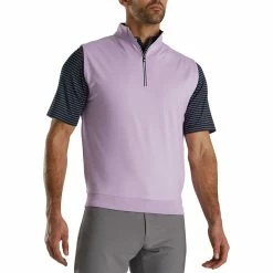 FootJoy Half Zip Pullover Vest -Shoes Popular Store footjoy half zip pullover vest lavender front itempicture