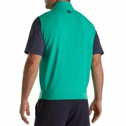 FootJoy Half Zip Pullover Vest -Shoes Popular Store footjoy half zip pullover vest sea green back itempicture