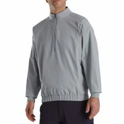 FootJoy Half Zip Windshirt -Shoes Popular Store footjoy half zip windshirt grey front itempicture