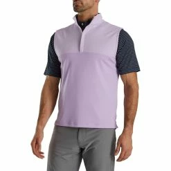 FootJoy Heather Yoke Half Zip Vest -Shoes Popular Store footjoy heather yoke half zip vest lavender front itempicture