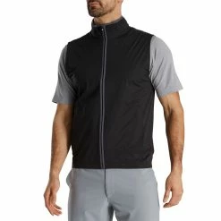 FootJoy HydroKnit Vest -Shoes Popular Store footjoy hydroknit vest black charcoal front itempicture