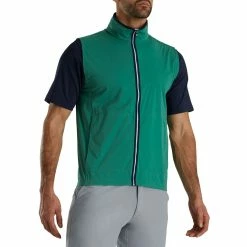FootJoy HydroKnit Vest -Shoes Popular Store footjoy hydroknit vest evergreen navy front itempicture