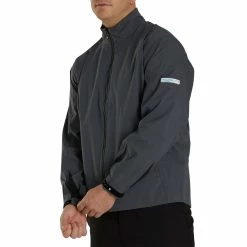 FootJoy HydroLite Rain Jacket -Shoes Popular Store footjoy hydrolite rain jacket charcoal black front itempicture