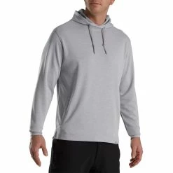 FootJoy Lightweight Hoodie -Shoes Popular Store footjoy lightweight hoodie heather grey front itempicture