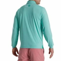 FootJoy Lightweight Striped Quarter Zip -Shoes Popular Store footjoy lightweight striped quarter zip sea green white back itempicture