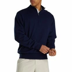 FootJoy Performance Lined Merino Sweater 6 FootJoy Performance Lined Merino Sweater -Shoes Popular Store footjoy performance lined merino sweater navy itempicture