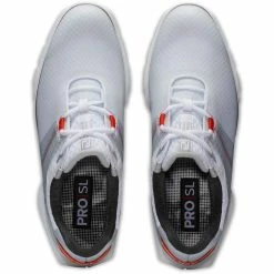 FootJoy Pro SL Sport Golf Shoes White/Orange -Shoes Popular Store footjoy pro sl sport golf shoes white orange 53853 top itempicture