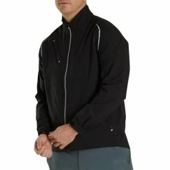 FootJoy Select LS Rain Jacket -Shoes Popular Store footjoy select ls rain jacket black front itempicture