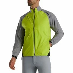 FootJoy Select LS Rain Jacket -Shoes Popular Store footjoy select ls rain jacket lime grey front itempicture
