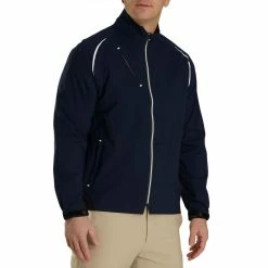 FootJoy Select LS Rain Jacket -Shoes Popular Store footjoy select ls rain jacket navy front itempicture