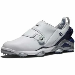 FootJoy Tour Alpha Dual BOA Golf Shoes White/Navy/Grey -Shoes Popular Store footjoy tour alpha boa golf shoes white navy grey front itempicture