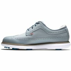 FootJoy Traditions Wing Tip Golf Shoes Grey/Navy/Red -Shoes Popular Store footjoy traditions wing tip golf shoes grey navy red instep itempicture