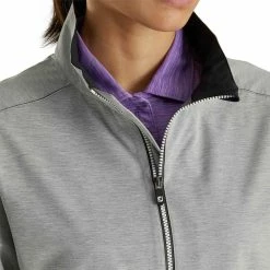 FootJoy Women's FJ HydroLite Rain Jacket 7 FootJoy Women's FJ HydroLite Rain Jacket -Shoes Popular Store footjoy womens fj hydrolite rain jacket heather grey detail itempicture